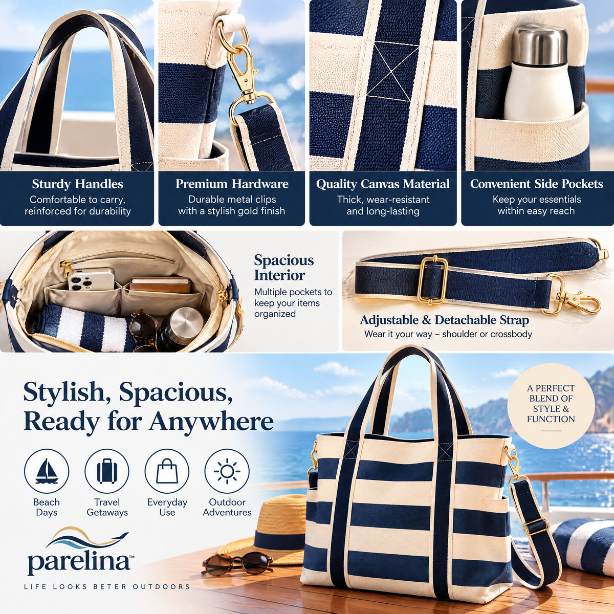 parelina™ Riviera Cruise Deck Tote — image 3