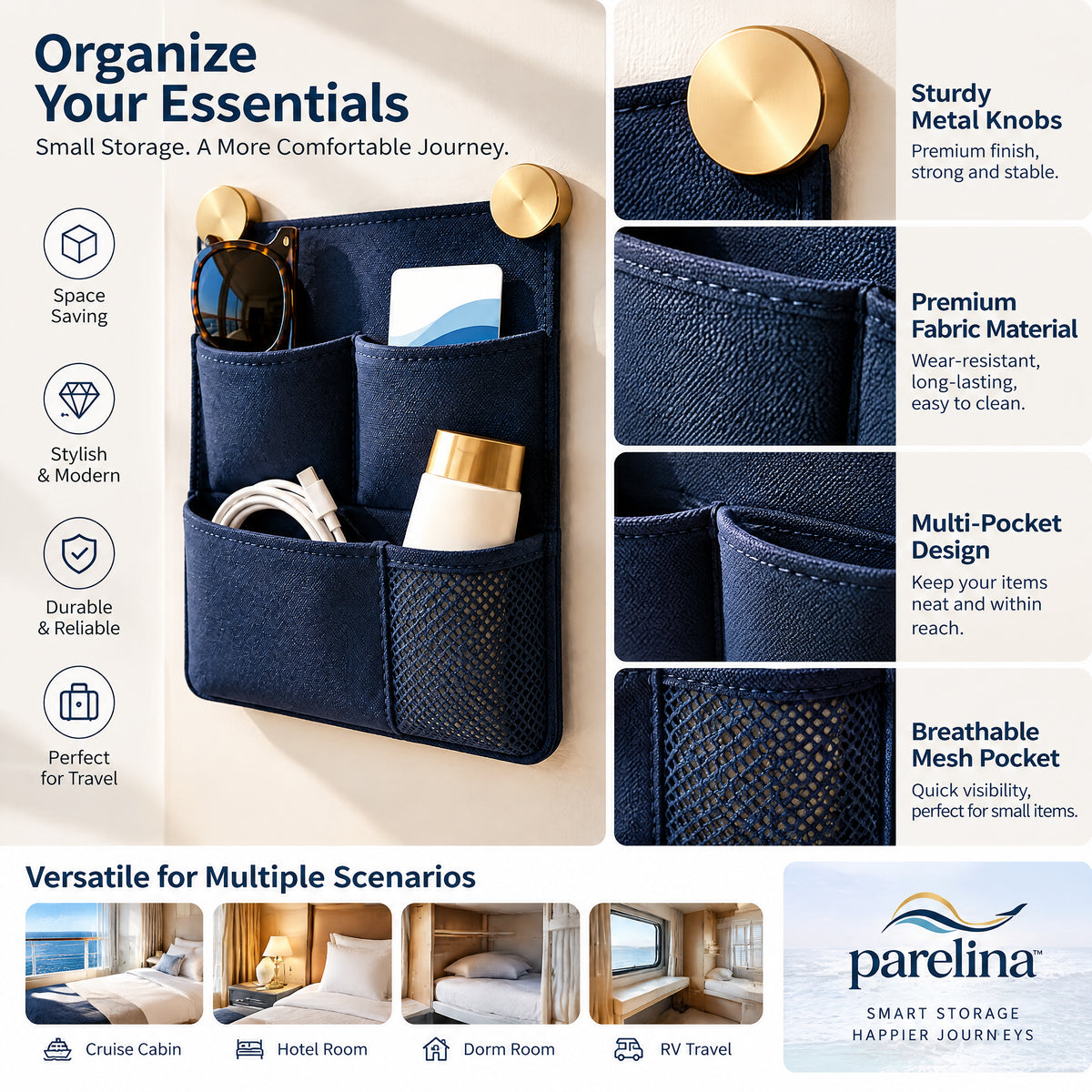 parelina™ Magnetic Cruise Cabin Pocket Organizer — image 2
