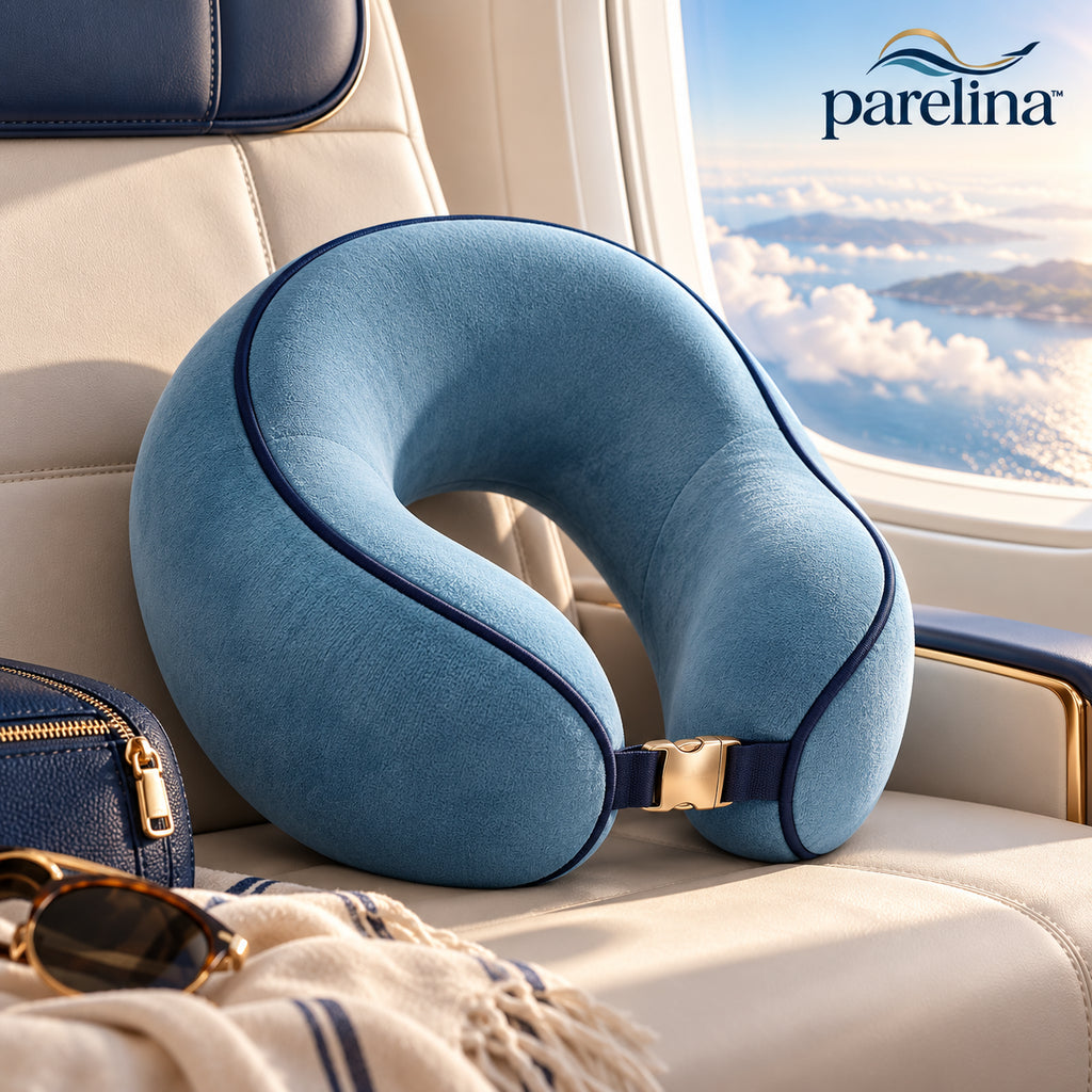 parelina™ CloudRest Memory Foam Neck Pillow — featured lifestyle image