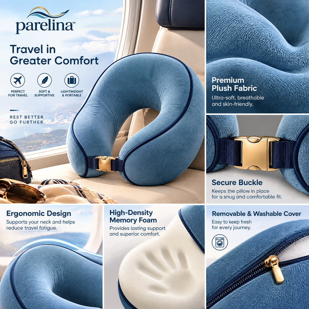 parelina™ CloudRest Memory Foam Neck Pillow — image 2