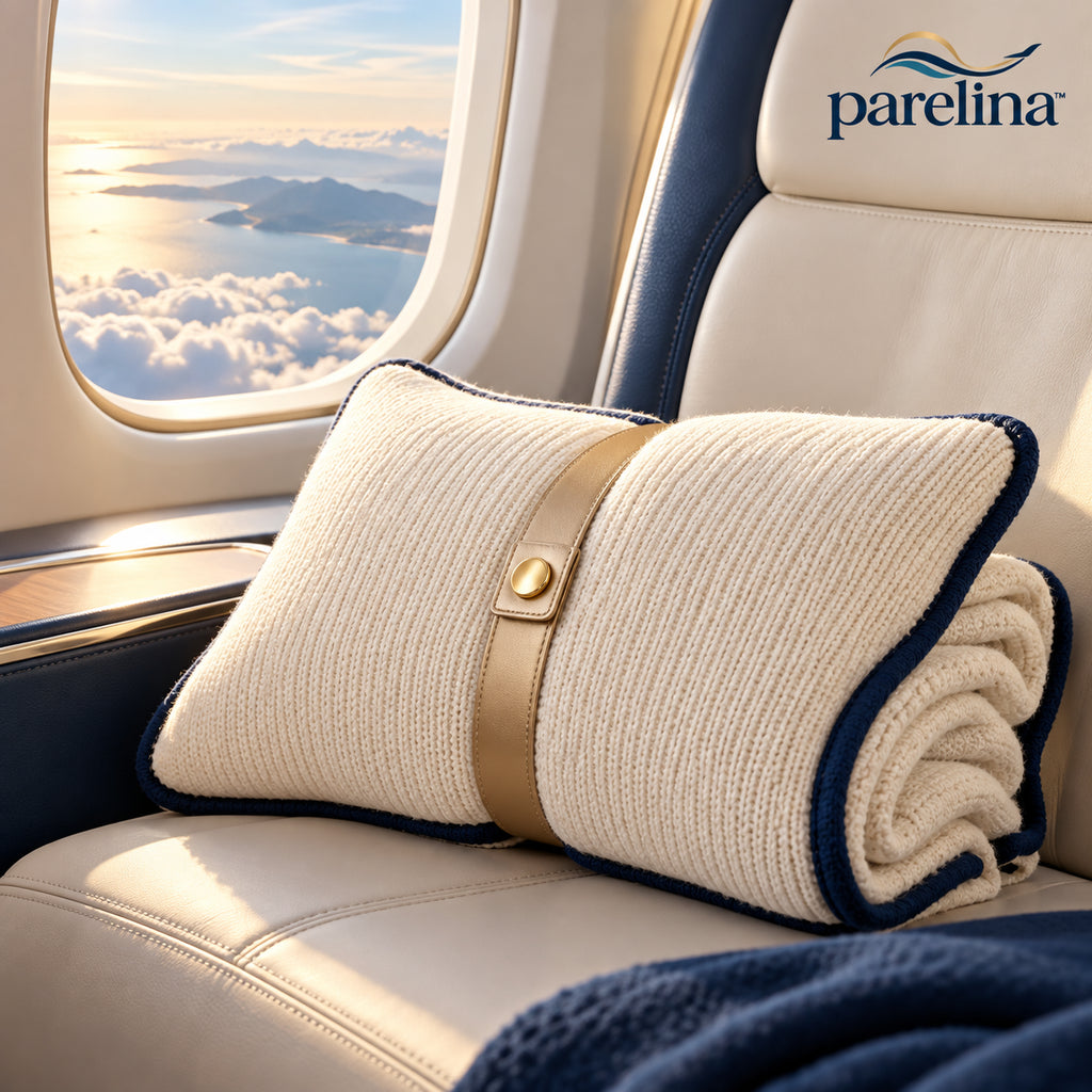 parelina™ CabinSoft Travel Blanket & Pillow — featured lifestyle image