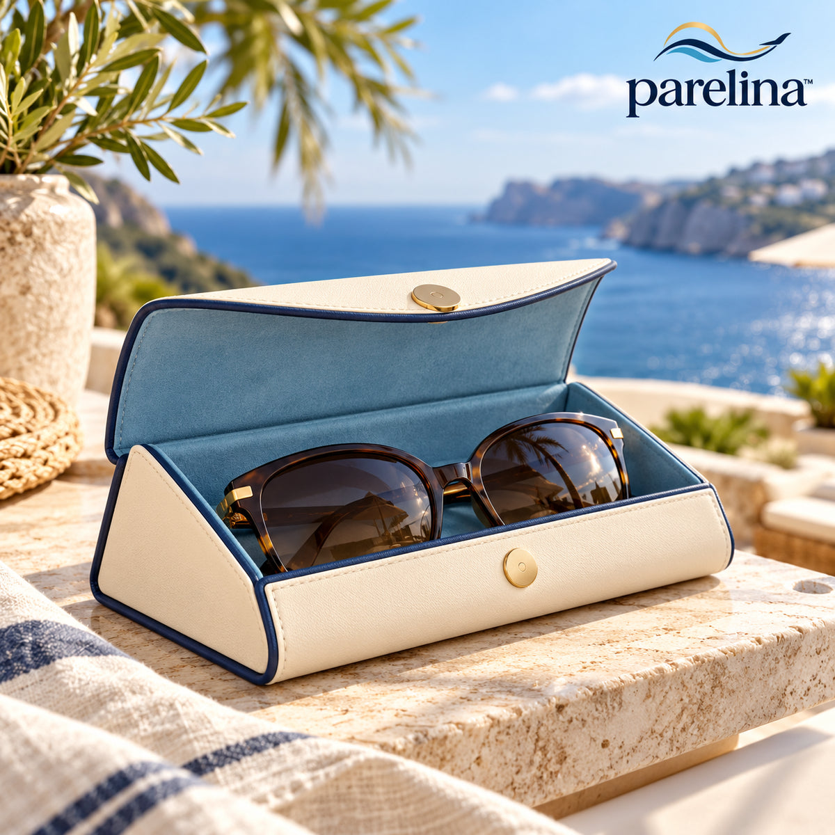 parelina™ CoastFold Sunglasses Case — featured lifestyle image