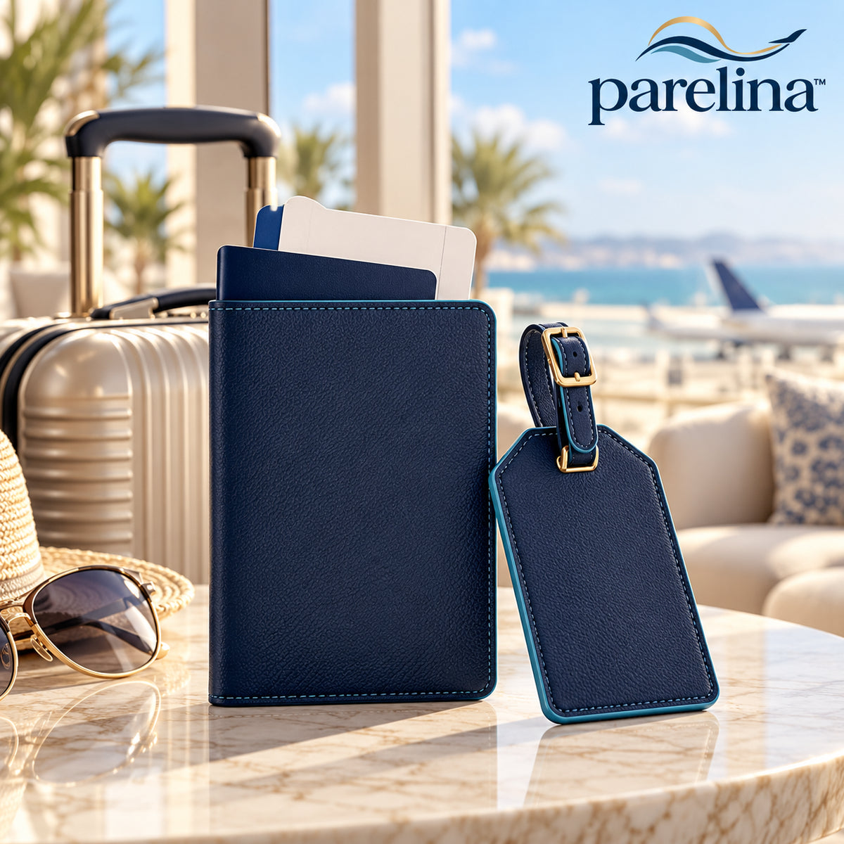 parelina™ Jet & Sail Passport Cover Set — featured lifestyle image